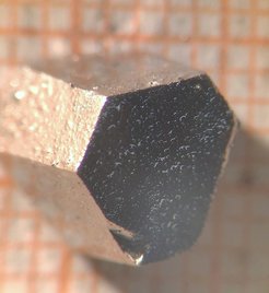 Figure I: Image of one of the novel Hg-based materials, grown by our group. Investigations of their chemical and physical properties is one of the research directions of the REALM group.